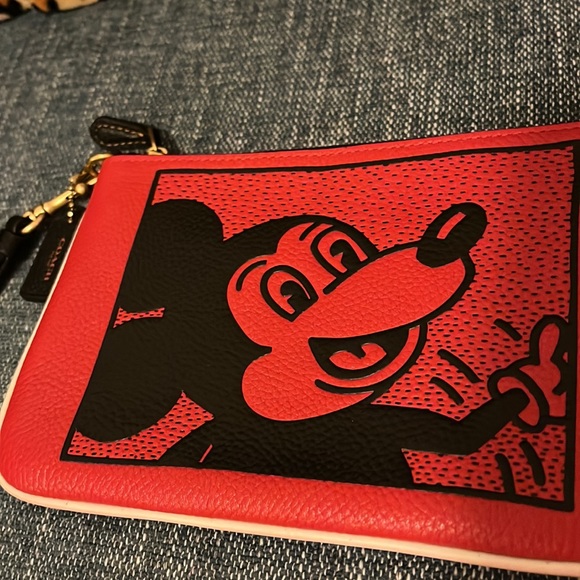 Coach Mickey Mouse Keith Haring Wristlet - Picture 2 of 6